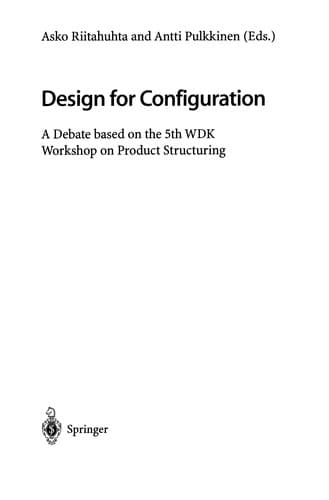 Tapa de Design for Configuration