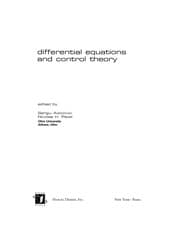 Tapa de Differential equations and control theory