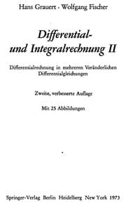 Tapa de Differential- und Integralrechnung