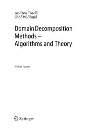 Tapa de Domain decomposition methods, algorithms and theory