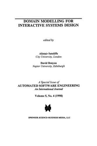 Tapa de Domain Modelling for Interactive Systems Design