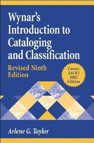 Tapa de Wynar's Introduction to Cataloging and Classification