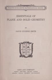 Tapa de Essentials of plane and solid geometry