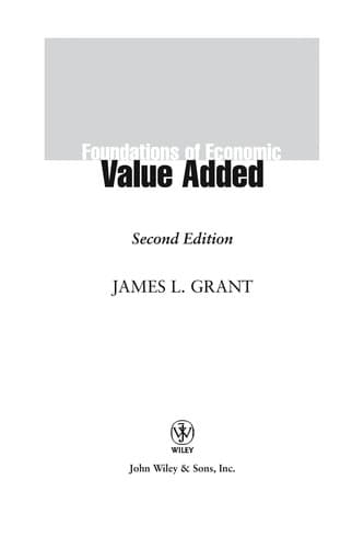 Tapa de Foundations of economic value added