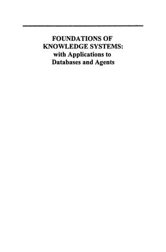 Tapa de Foundations of Knowledge Systems