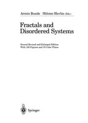 Tapa de Fractals and Disordered Systems