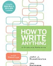 Tapa de How to Write Anything With 2009 Mla and 2010 Apa Updates