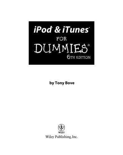 Tapa de iPod & iTunes for dummies