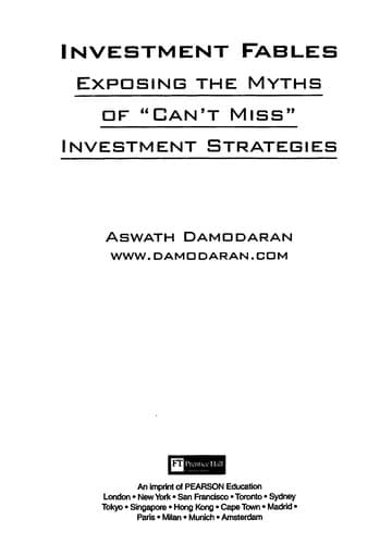 Tapa de Investment fables