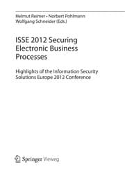 Tapa de ISSE 2012 Securing Electronic Business Processes