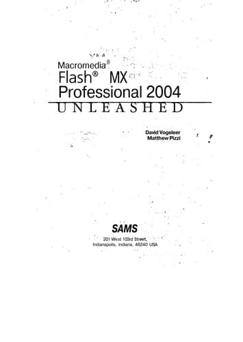 Tapa de Macromedia Flash MX Professional 2004 unleashed