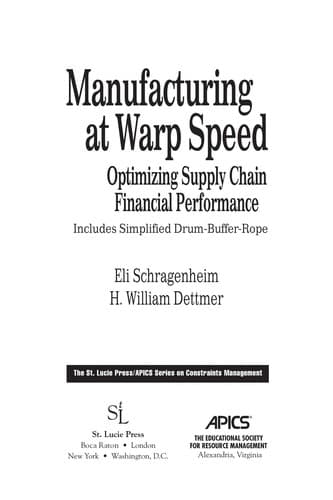 Tapa de Manufacturing at warp speed
