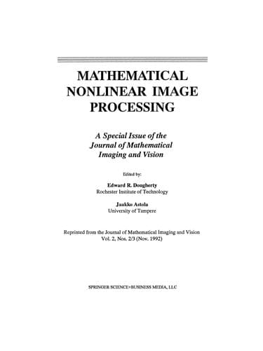 Tapa de Mathematical nonlinear image processing