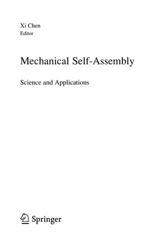 Tapa de Mechanical Self-Assembly