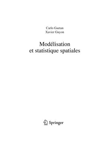 Tapa de Modélisation et statistique spatiales