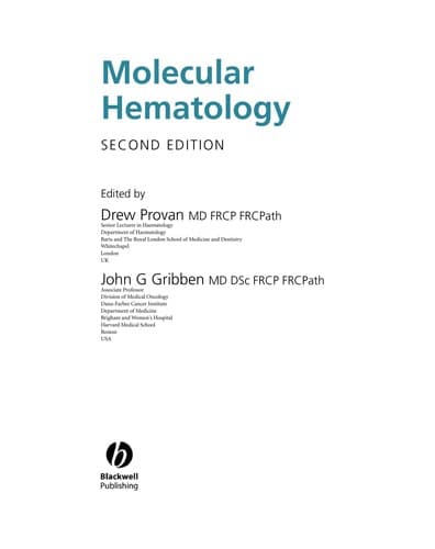 Tapa de Molecular haematology