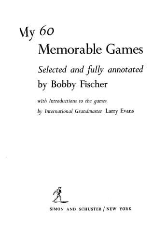 Tapa de My 60 Memorable Games
