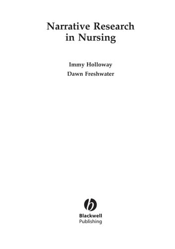 Tapa de Narrative Research in Nursing