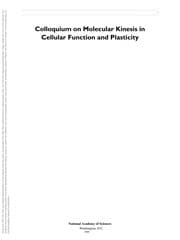 Tapa de Colloquium on molecular kinesis in cellular function and plasticity