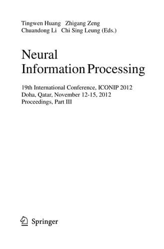 Tapa de Neural Information Processing