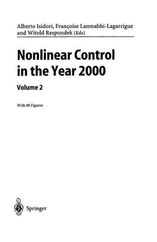 Tapa de Nonlinear control in the year 2000