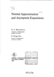 Tapa de Normal approximation and asymptotic expansions
