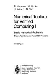Tapa de Numerical Toolbox for Verified Computing I