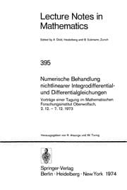 Tapa de Numerische Behandlung nichtlinearer Integrodifferential- und Differentialgleichungen