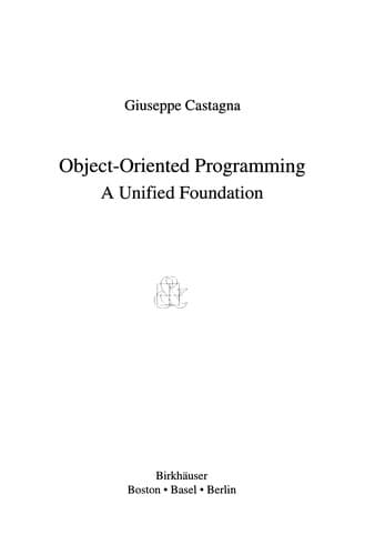 Tapa de Object-Oriented Programming A Unified Foundation