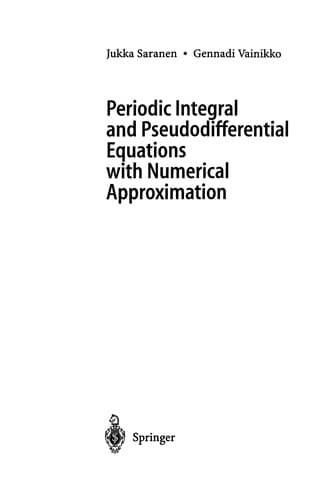 Tapa de Periodic Integral and Pseudodifferential Equations with Numerical Approximation
