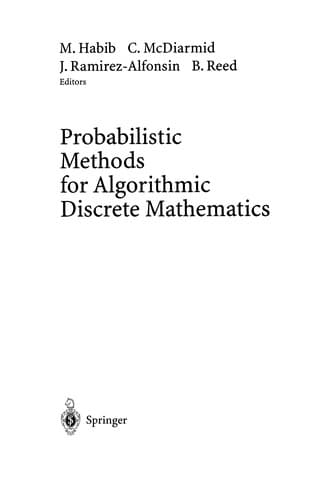 Tapa de Probabilistic Methods for Algorithmic Discrete Mathematics