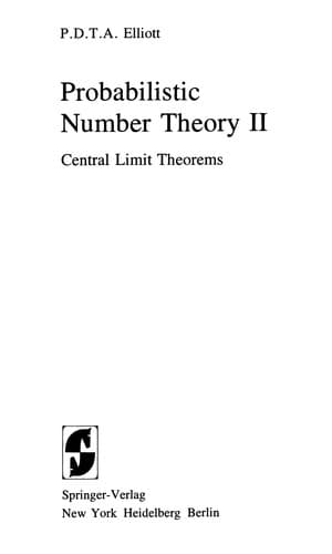 Tapa de Probabilistic Number Theory Two