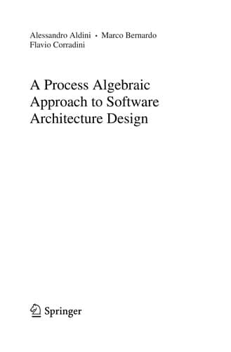 Tapa de A process algebraic approach to software architecture design
