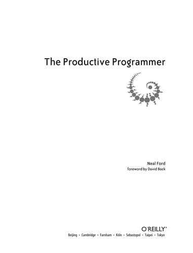 Tapa de The productive programmer
