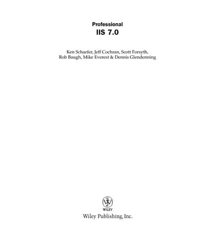 Tapa de Professional IIS 7
