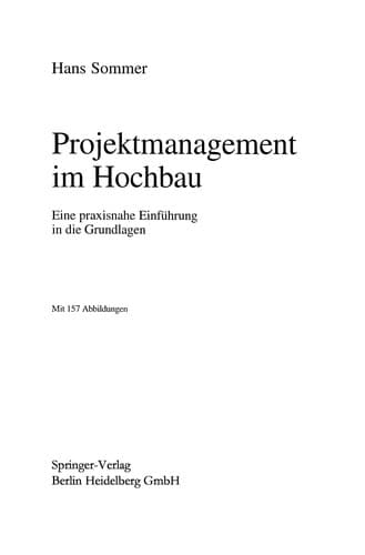 Tapa de Projektmanagement im Hochbau