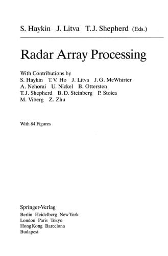 Tapa de Radar Array Processing