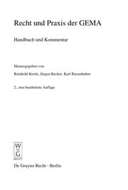 Tapa de Recht und Praxis der GEMA