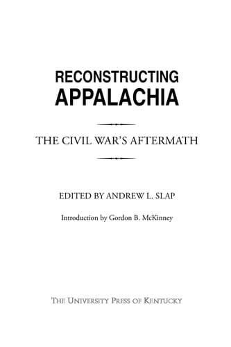 Tapa de Reconstructing Appalachia