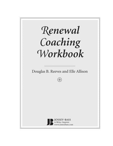 Tapa de Renewal Coaching Workbook
