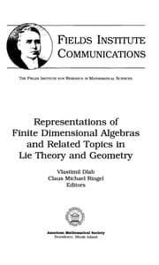 Tapa de Representations of finite dimensional algebras and related topics in Lie theory and geometry