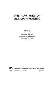 Tapa de The routines of decision making