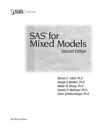 Tapa de SAS for mixed models