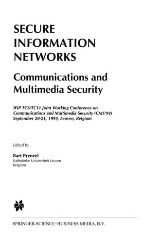 Tapa de Secure Information Networks