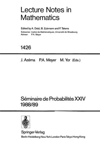 Tapa de Séminaire de probabilitès 24