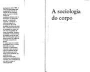 Tapa de A sociologia do corpo