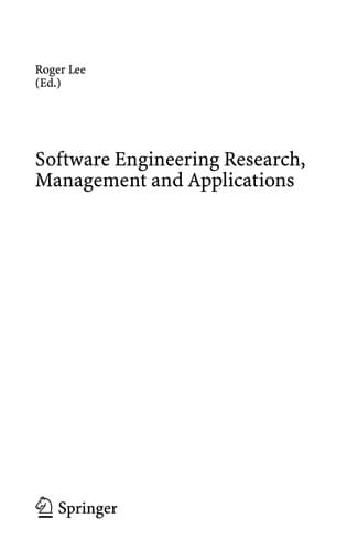 Tapa de Software Engineering Research, Management and Applications