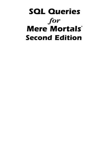Tapa de SQL queries for mere mortals