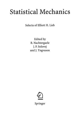 Tapa de Statistical Mechanics
