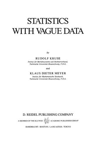 Tapa de Statistics with Vague Data